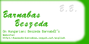 barnabas beszeda business card